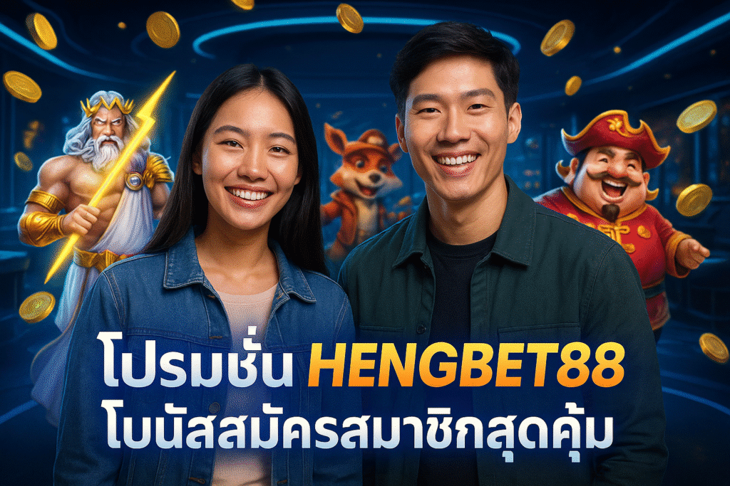 โปรโมชั่น HENGBET88 โบนัสสมัครสมาชิกสุดคุ้ม