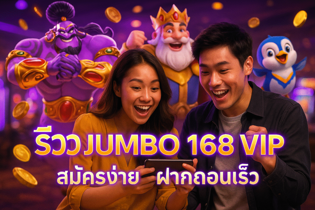 รีวิว JUMBO 168 VIP สมัครง่าย ฝากถอนเร็ว